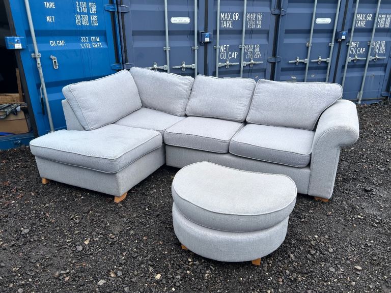 DFS Corner Sofa L Shape 4 Seater & Matching Footstool - Ask about delivery