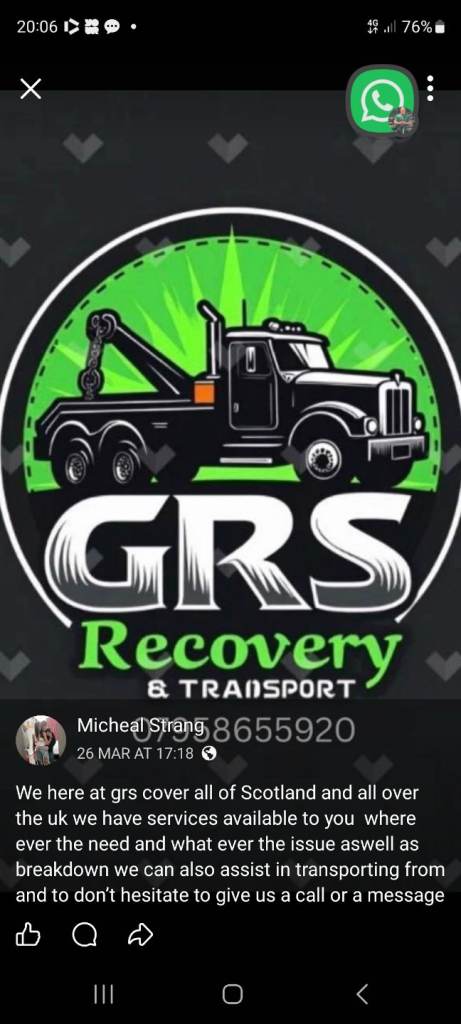 Information wanted on grs recovery and transport and my stolen audi a4 