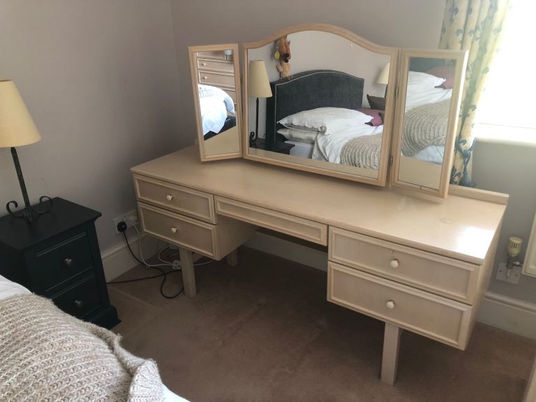 G plan dressing table and two bedside cabinets 