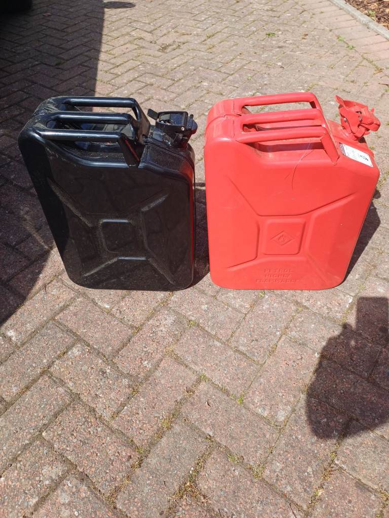 2 x 20 Litre Jerry Cans - 1 Petrol and 1 Diesel