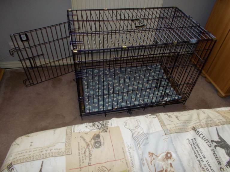 Large double door dog crate
