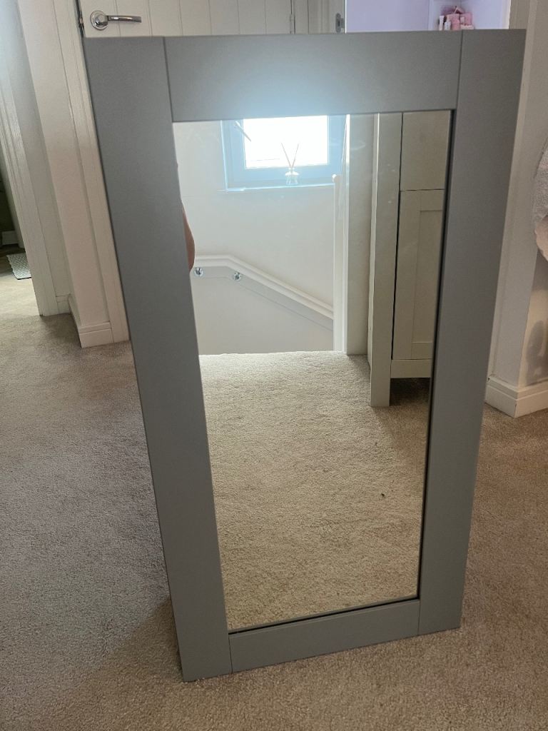 Grey ikea bathroom wall cabinet 
