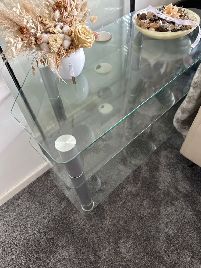 Glass TV stand