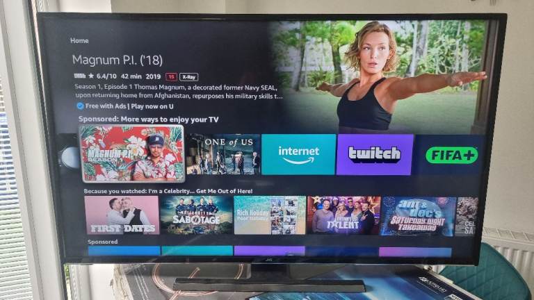 JVC 50 INCH SMART 4K UHD HDR FIRE TV WITH APPS, FREEVIEW HD, EXCELLENT CONDITION 