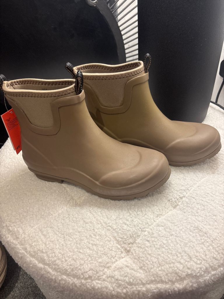 khaki brown ankle wellies 
