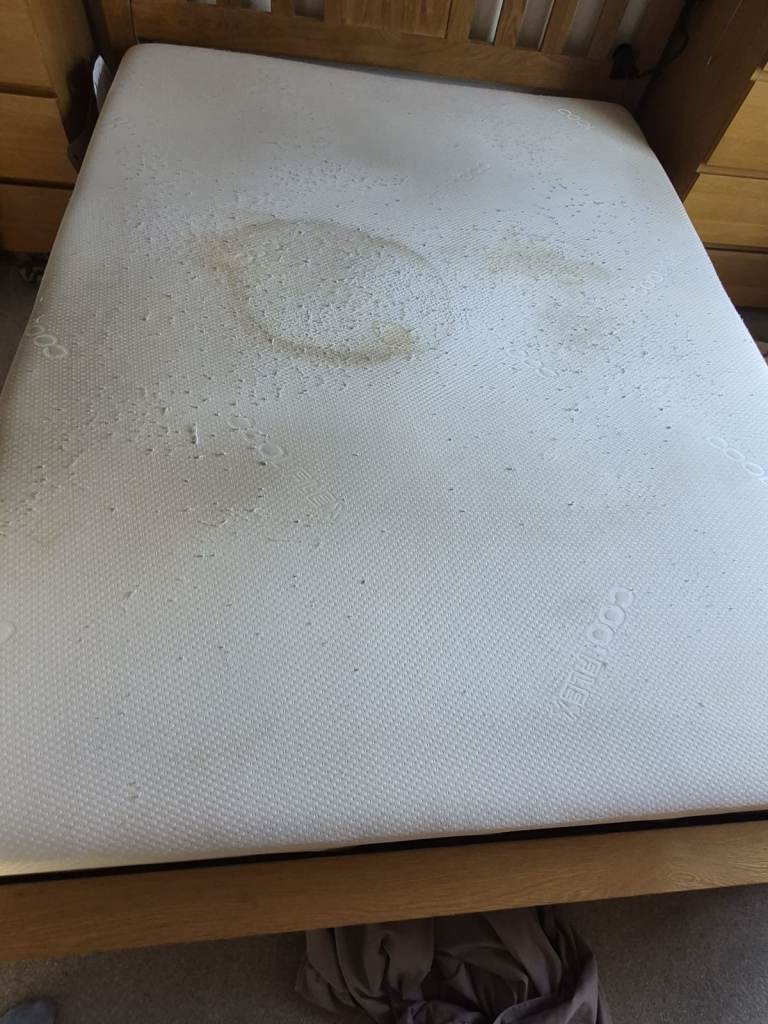 King Size Bed Mattress – Used, Stained but Functional