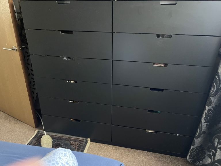 Ikea malm black drawer