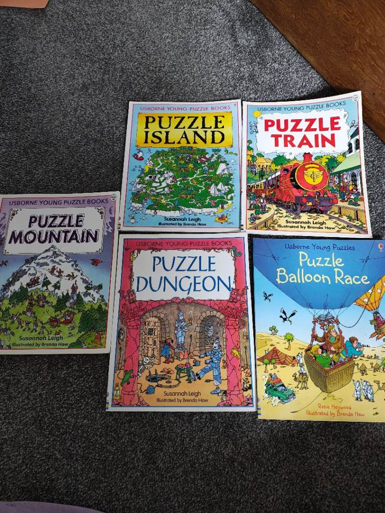 Usborne Young Puzzle Books Bundle - 5 Titles, Good Condition