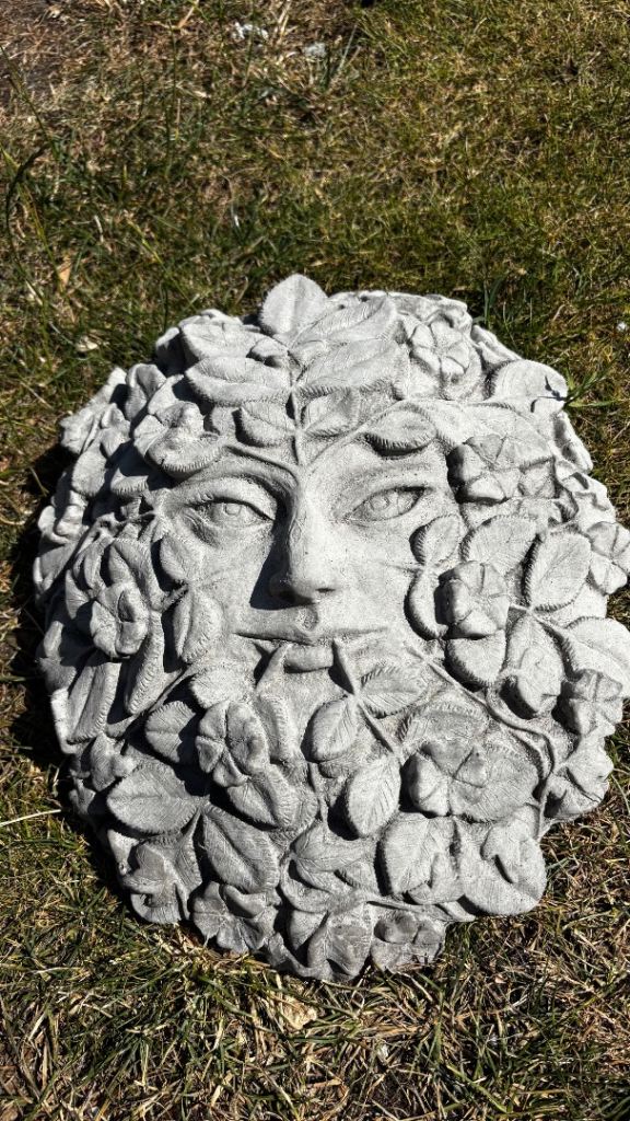 Stone Green Man Garden Wall Hanging Decor