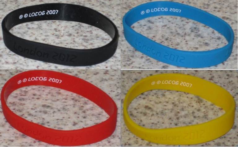 London 2012 Olympics Set of 4 Silicone Wristbands