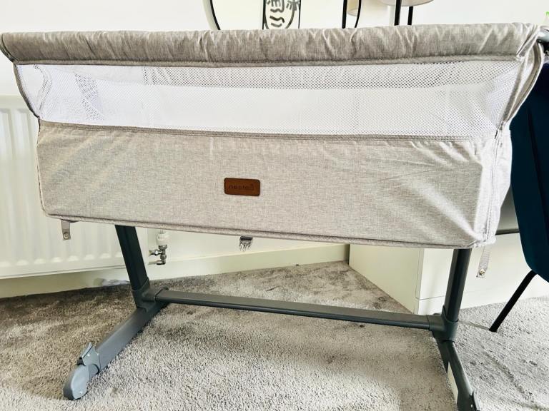 Baby Co-Sleeper Crib – Grey, As Good As New