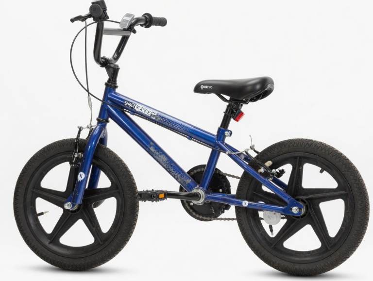 16" Shockwave X-Rated Kids BMX Bike – Blue – Good Condition (Royston)