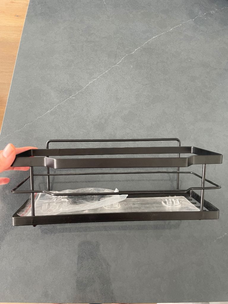 Brand New Black Wall-Mounted Shower Caddy / Bathroom Shelf