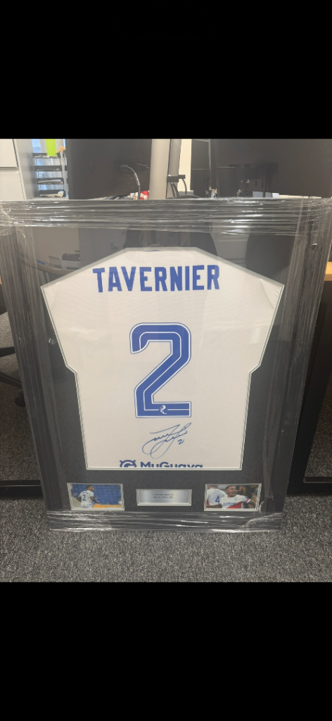 James Tavernier signed framed shirt 