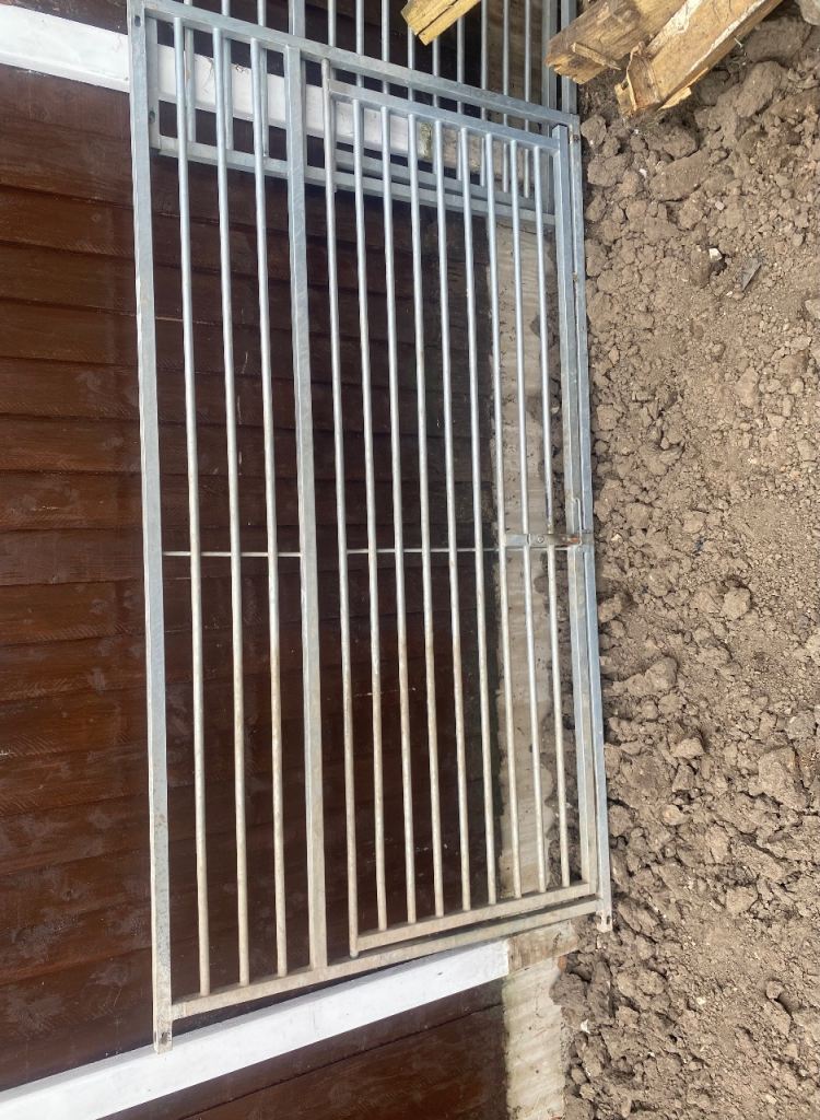 Galvanised dog gate