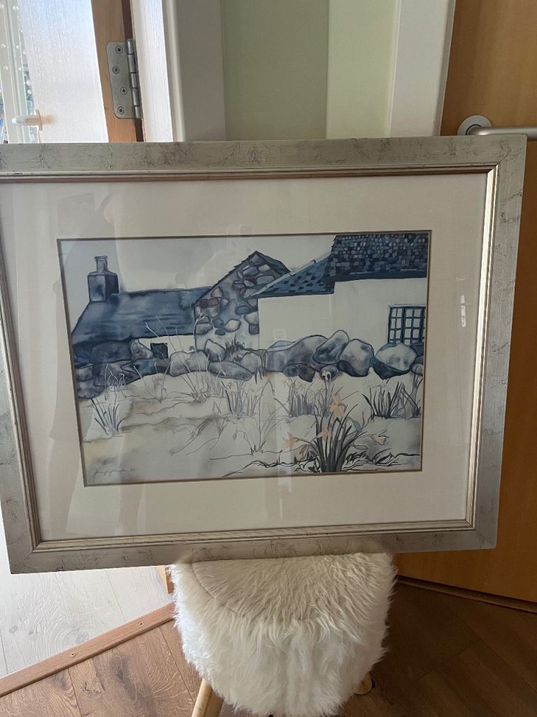 Framed Watercolour Painting by J. Gilchrist, 1983 – Good Condition