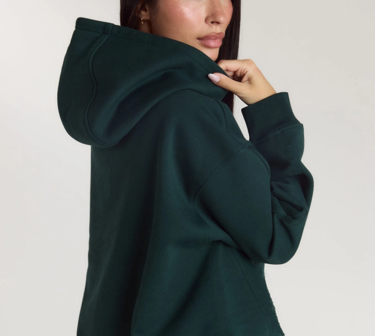 Forest Dark Green Longer Length Fleece Lined Hoodie Coat-Size 20.POST OR COLLECT!