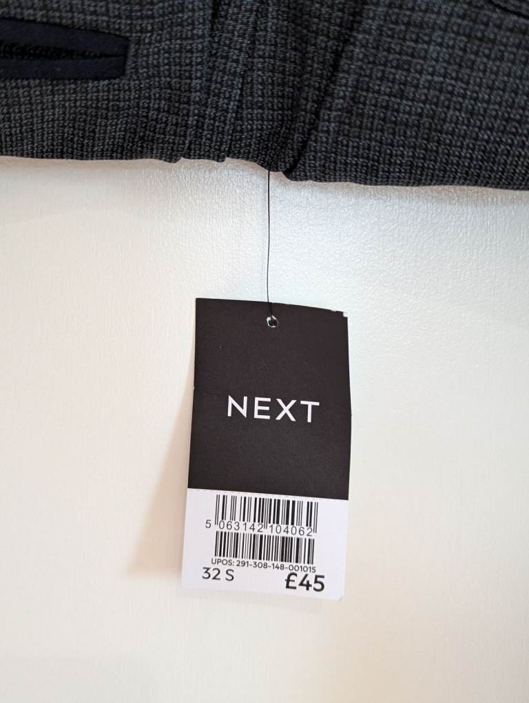 Men's suit from Next. Good as new. Jacket 38S trousers 32R