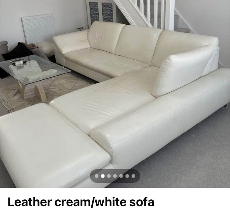 Leather corner sofa