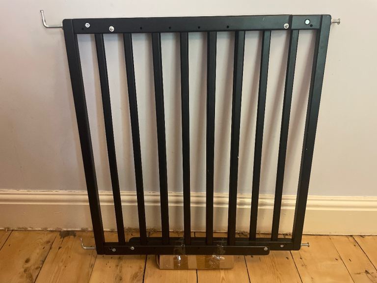 Black Wooden Baby Safety Gate – Good Condition