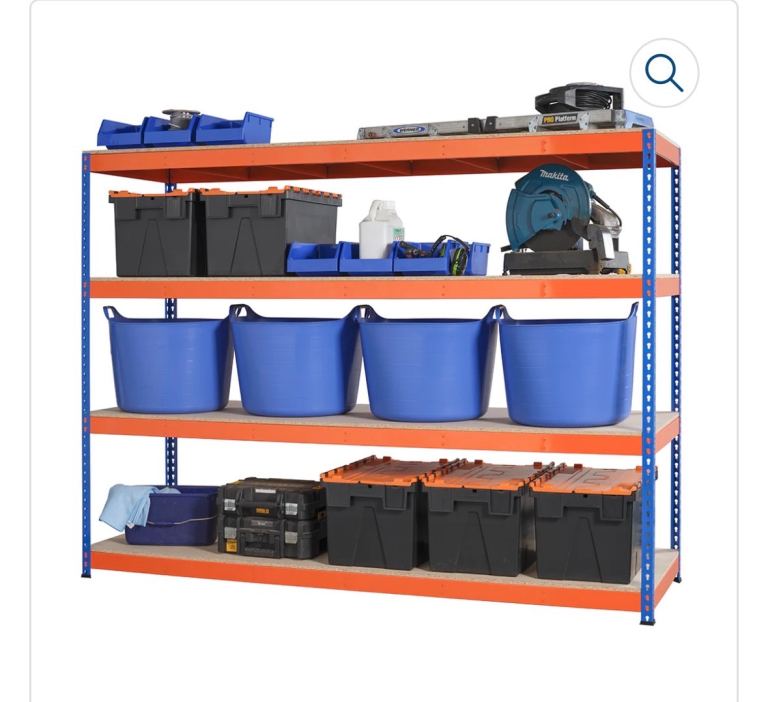 Heavy Duty Industrial Racking Unit – Orange & Blue, New