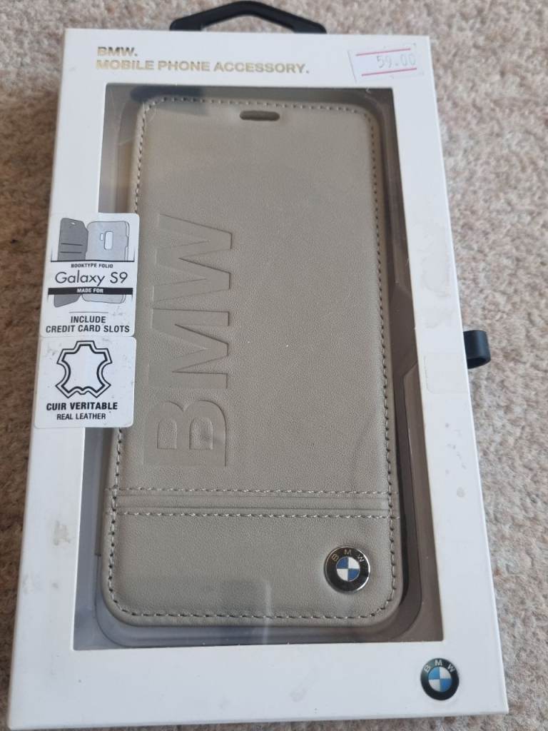 New BMW Genuine Leather Phone Case for Samsung Galaxy S9