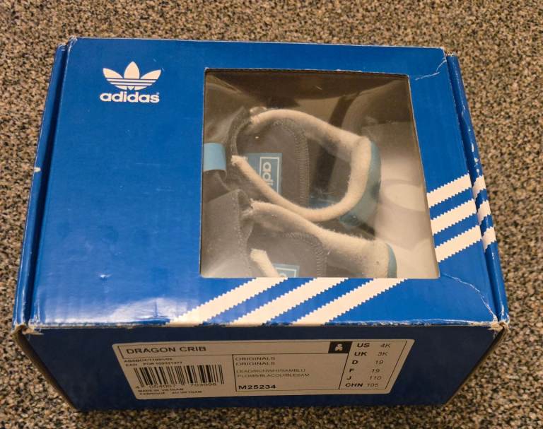 Adidas originals dragon crib Baby Toddler Shoe trainers 3K UK EUR 19 NEW BOXED