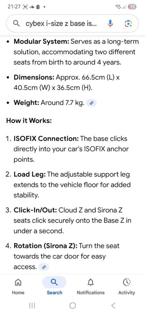 Cybex car seats and 360 isofix bases