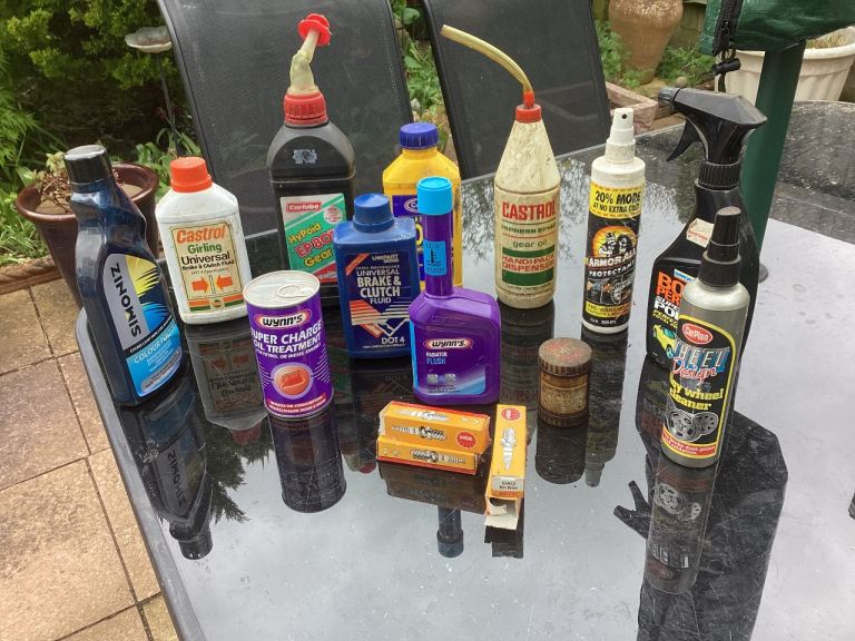 Garage clearance. Oils,grease and oddments 