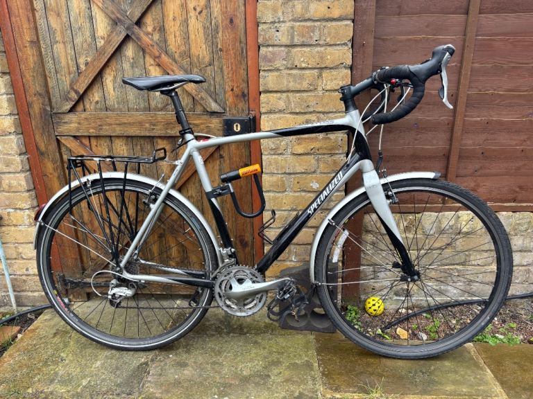 Specialized Gravel/Commuter Bike – Black/Silver, Good Condition