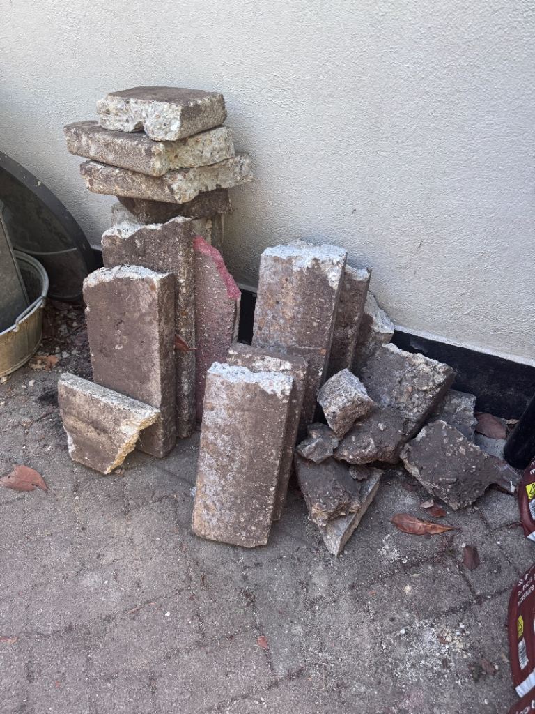Selection of Concrete Blocks and Broken Paving Slabs