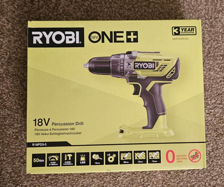 Ryobi One + 18v Perscussion DRILL  BNIB Unopened