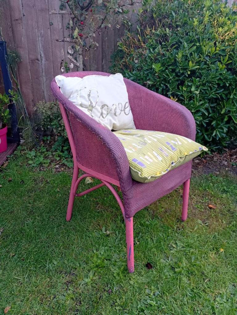 Vintage Lloyd Loom style Chair with Cushions 