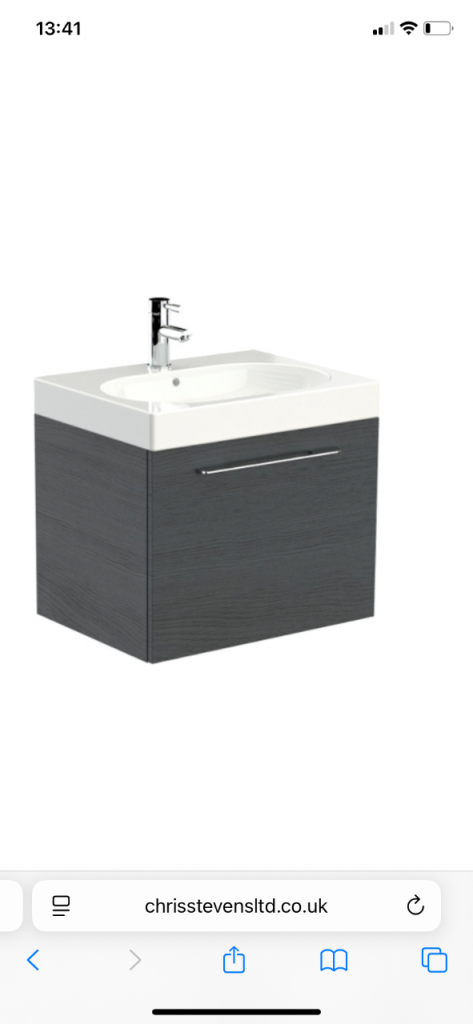 Sanuex Austen Wall Hung Basin Unit & Sink 60cm 
