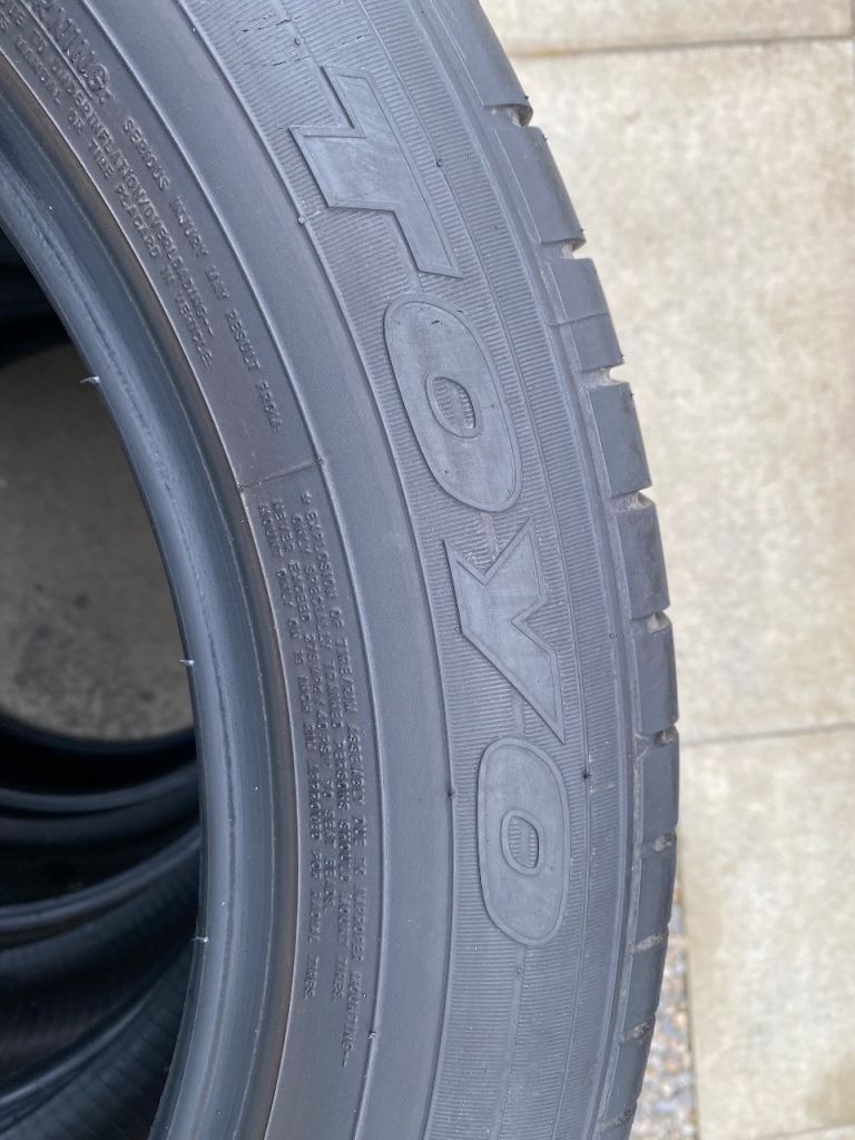 4 Tyres 225/55 R19 Toyo – for the Price of 3, Used, Plenty of Tread Left