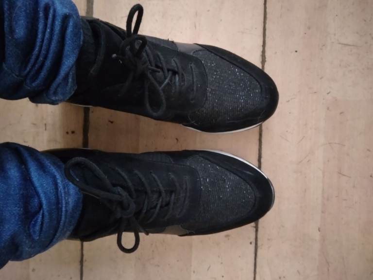 Black trainer boots 