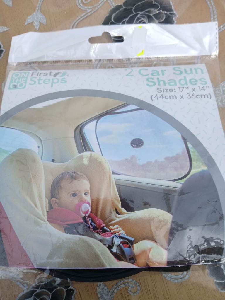 First Steps 2 Car Sun Shades (44cm x 36cm) – New