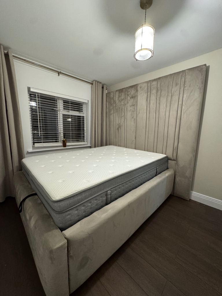 image for King size 85” headboard ottoman 2 days old