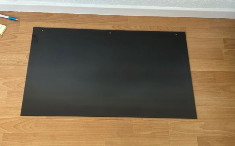 2 Ikea Black glass tops for malm drawers 