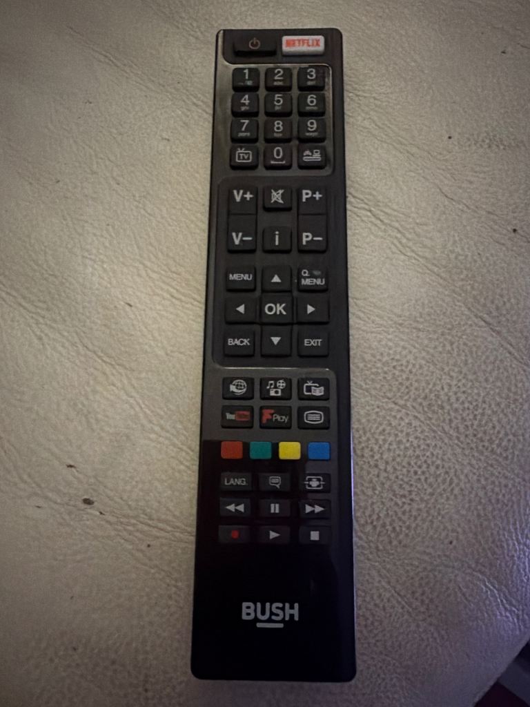 Bush TV Remote Control with Netflix Button – Good Condition