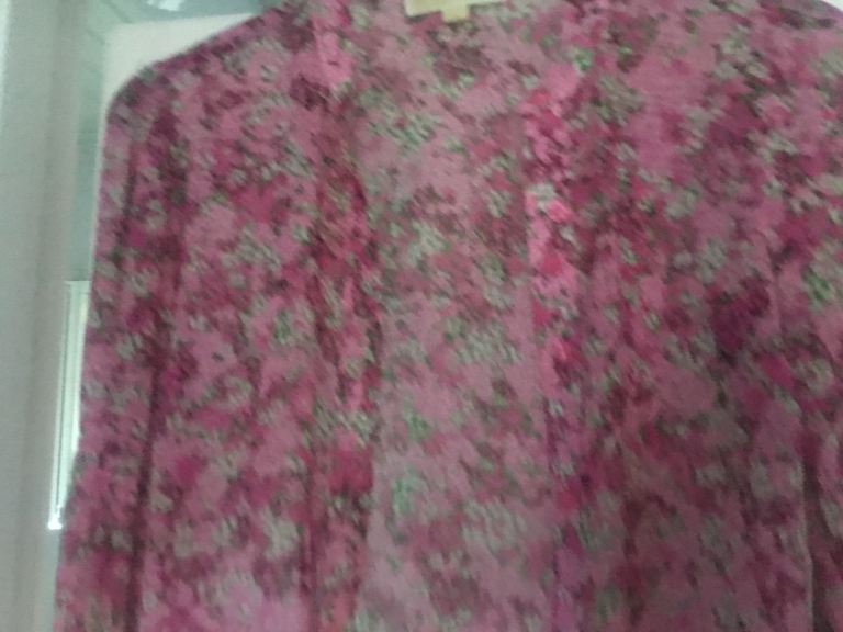 Micheal kors pink floral blouse  small 