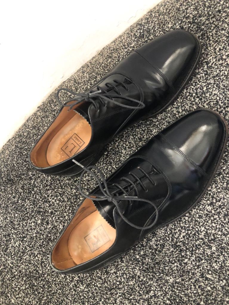 Black Leather Mens Formal Shoes Size 8.5