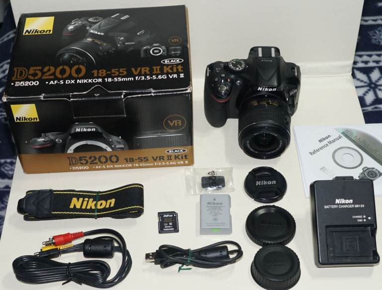 Nikon D5200 24.1 Megapixel DSLR Camera w/ Nikkor 18-55mm f3.5-5.6G VR Zoom Lens