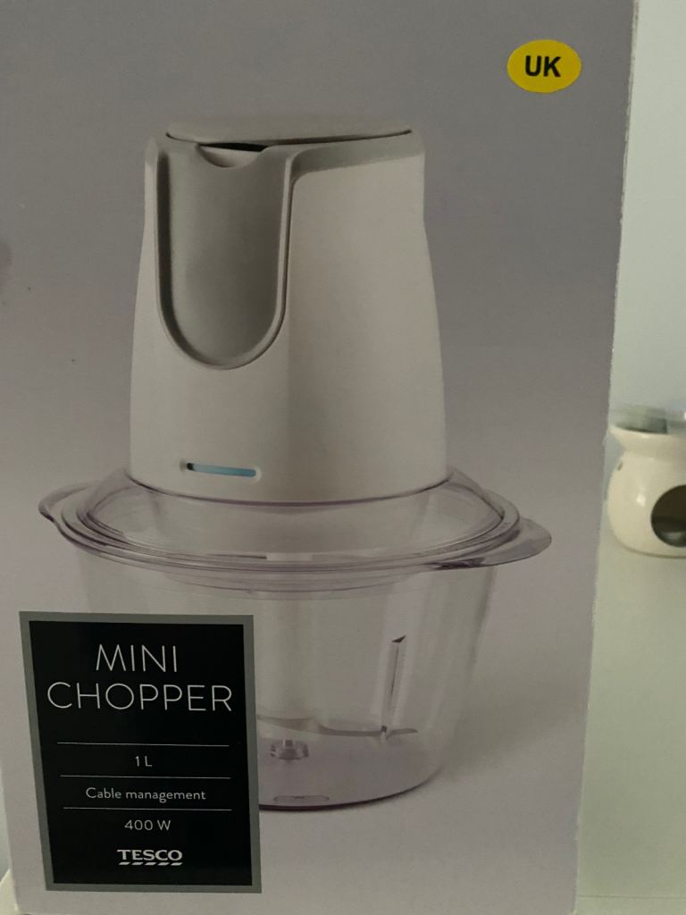 Tesco white mini chopper 