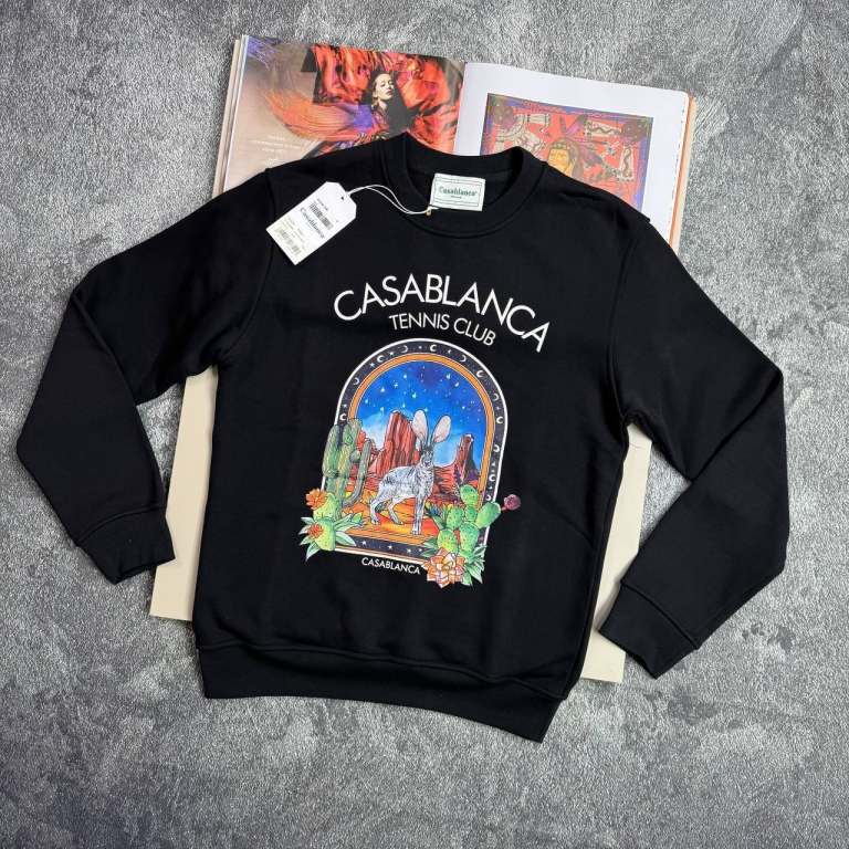 Casablanca Tennis Club Sweatshirt – Black, New with Tags