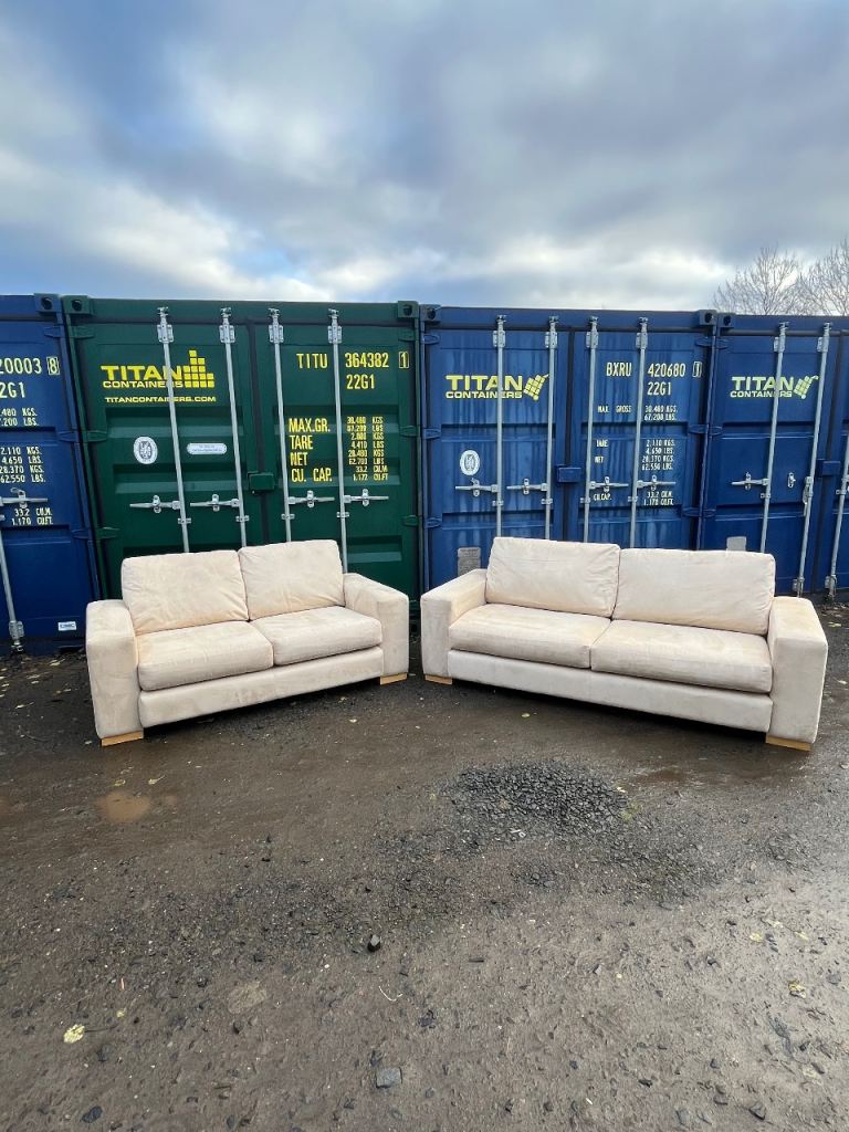 Beige 2 + 3 seater sofa / couch set 🚚 DELIVERY AVAILABLE 🚚