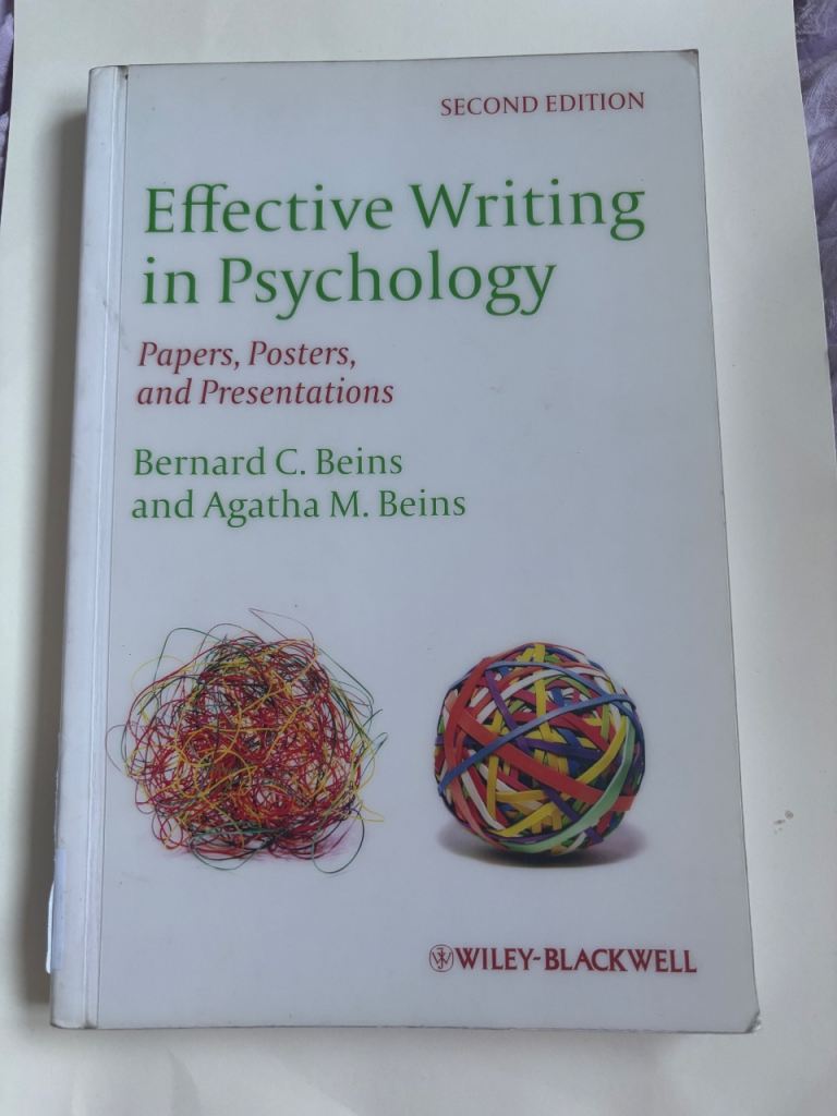 Effective Writing in Psychology by Beins – Second Edition