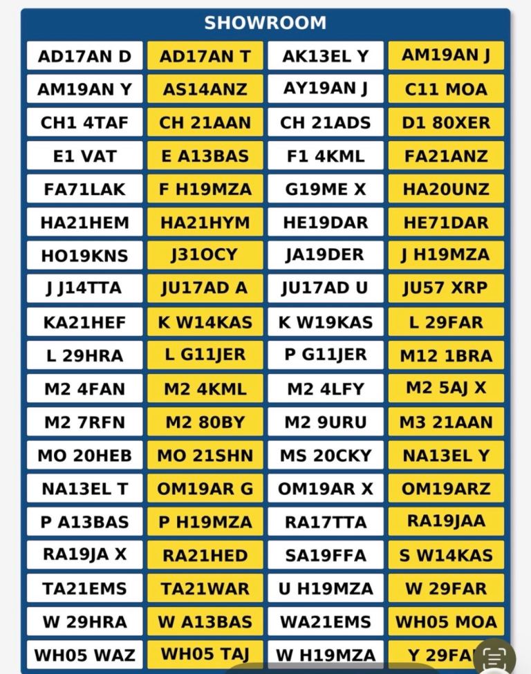 Asain number plates available 