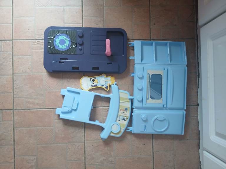 Bluey Kids Play Kitchen Toy Set – Blue, Good Condition