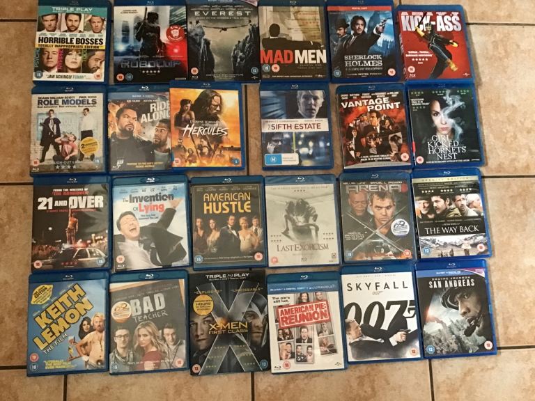 24 mixed blurays some sealed some with slipcases horror, action, horror, comedy, mint items 